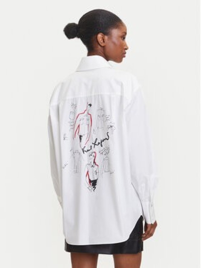 KARL LAGERFELD Koszula A3W11040 Biały Relaxed Fit