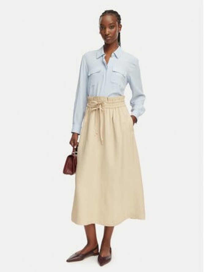 BOSS Spódnica trapezowa C_Vakola 50558615 Beżowy Regular Fit