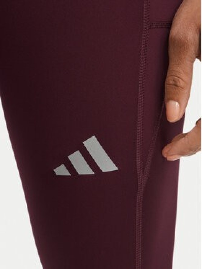 adidas Legginsy Run Essentials Full Length Leggings KQ8195 Bordowy Slim Fit