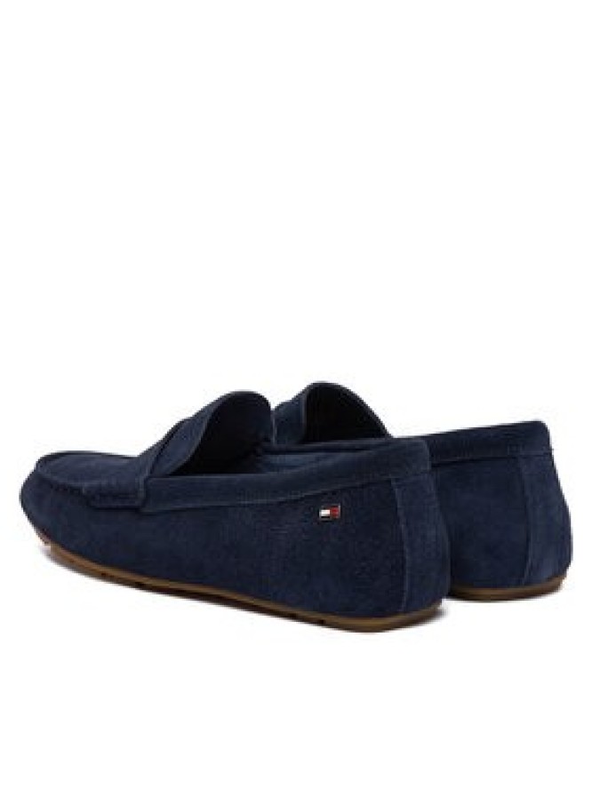 Tommy Hilfiger Mokasyny Flag Soft Suede Driver Loafer FW0FW08558 Granatowy