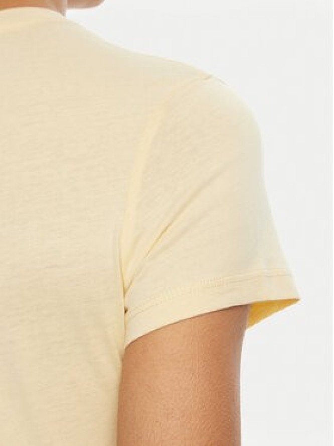 Tommy Jeans T-Shirt Linear DW0DW18398 Żółty Slim Fit