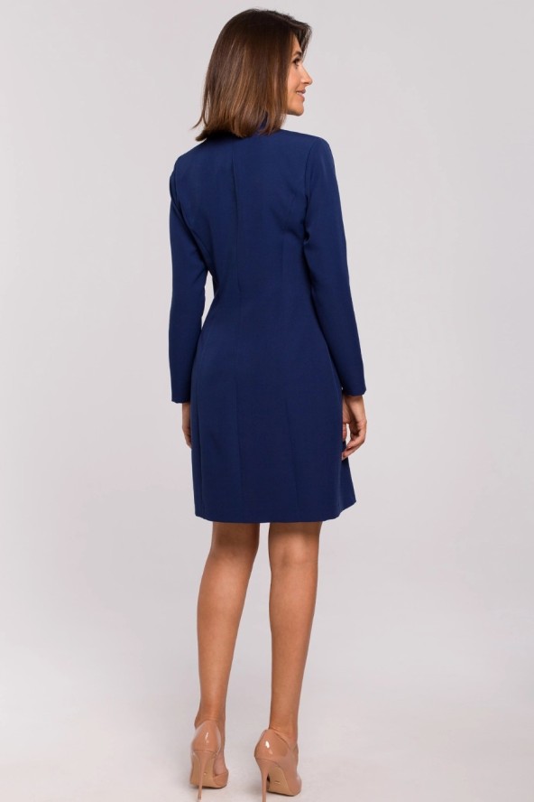 Elegancka sukienka marynarka biznesowa do pracy granatowa