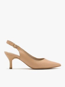 Beżowe czółenka typu slingback