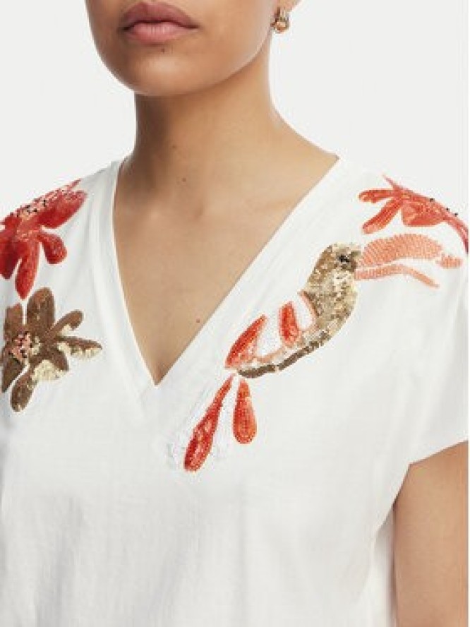 LOLA CASADEMUNT T-Shirt MS2615002 Biały Regular Fit