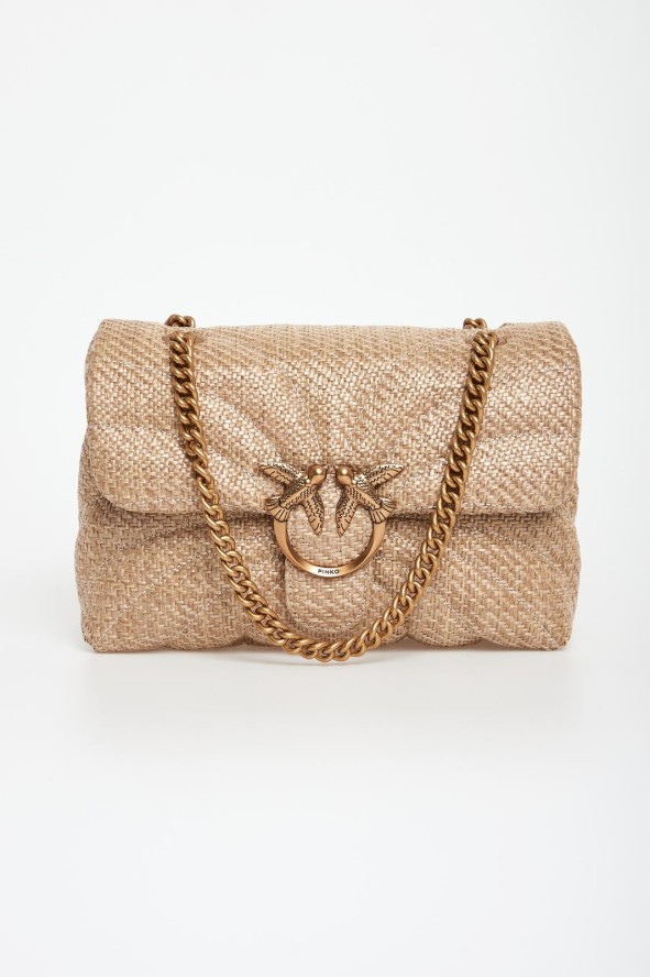 Torebka damska z rafii Love Bag Puff PINKO