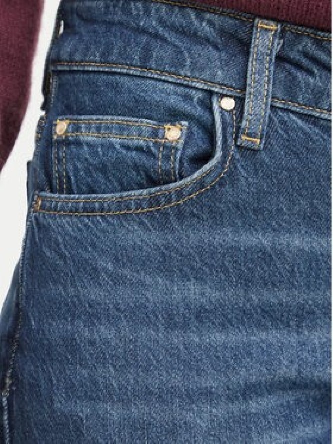 Guess Jeansy W6BAJR D2117 Granatowy Straight Fit
