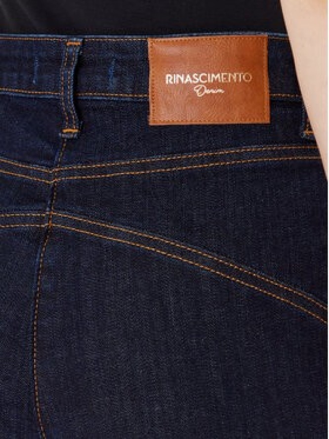 Rinascimento Jeansy CFC0126161003 Granatowy Flare Fit