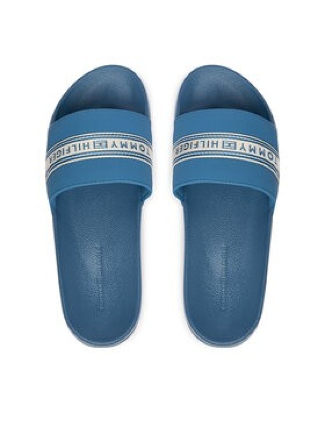 Tommy Hilfiger Klapki Logo Tape Webbing FW0FW09359 Niebieski