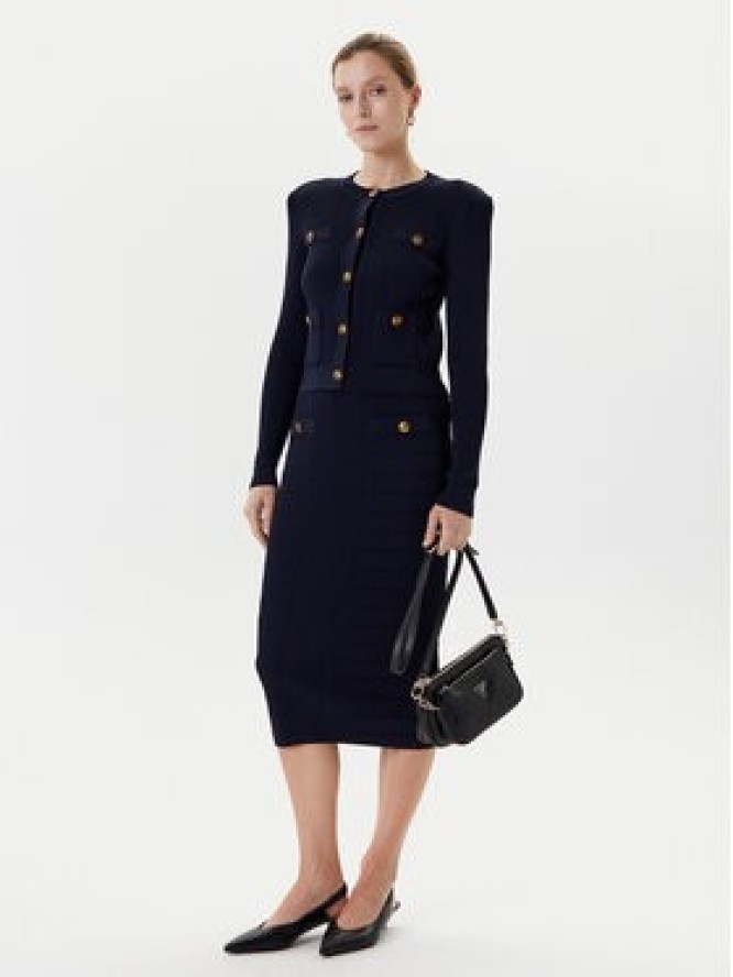 Guess Kardigan W5YR09 Z0130 Granatowy Regular Fit