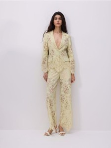 Koronkowe spodnie - jasnozielony