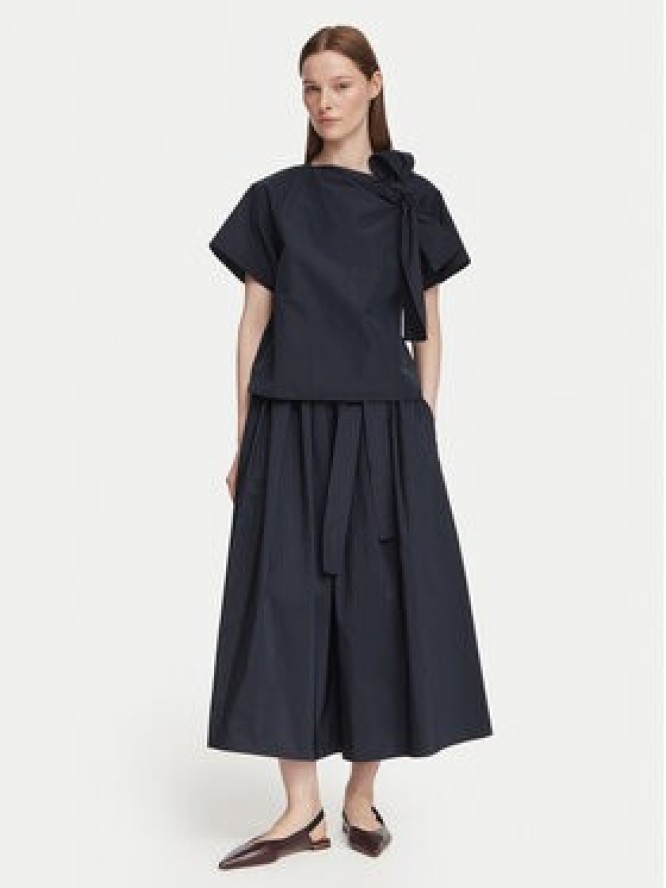 Weekend Max Mara Spódnica midi Alpaca 2625106041 Granatowy Regular Fit