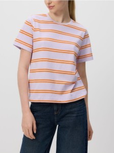 T-shirt w paski - jasnozielony