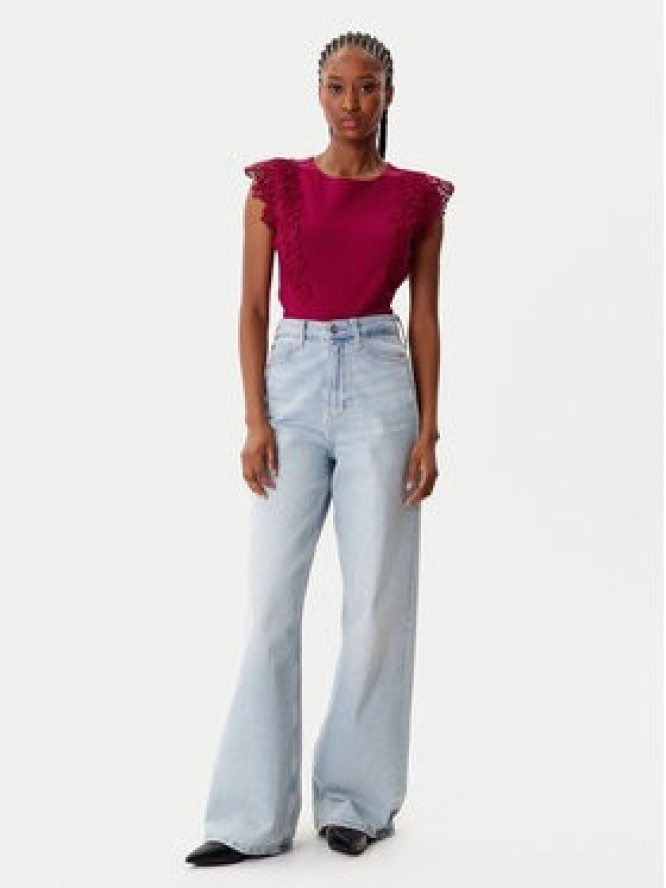 Morgan Bluzka 252-DFLOWER Czerwony Regular Fit