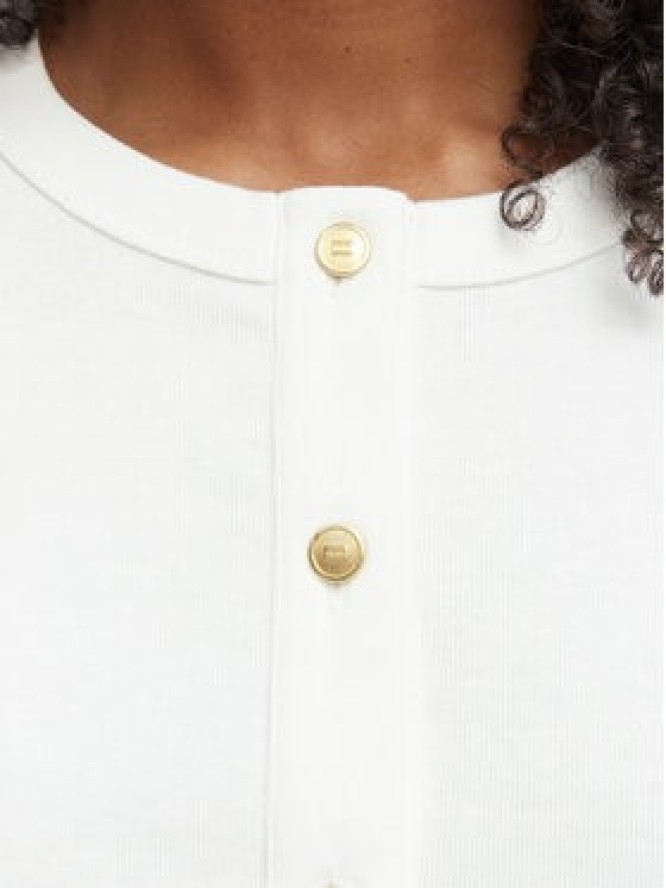 Tommy Hilfiger Bluzka WW0WW48709 Kremowy Slim Fit