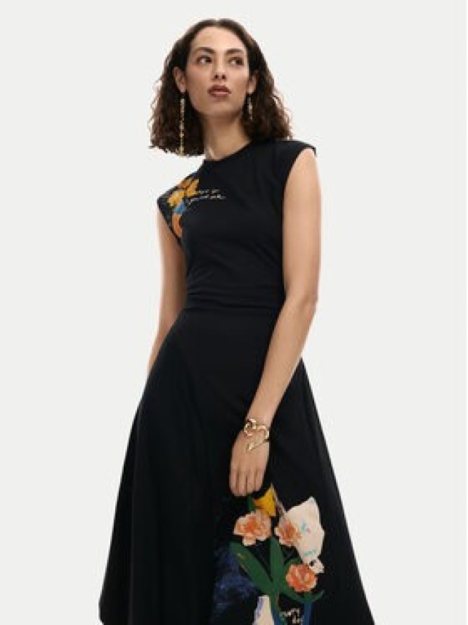 Desigual Sukienka codzienna Leyter 26SWVK50 Czarny Regular Fit