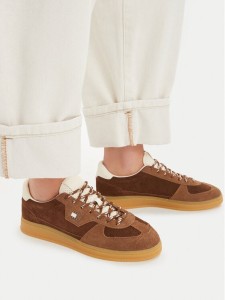 Tommy Jeans Sneakersy Mu The Greenwich Edge Suede EN0EN03050 Brązowy