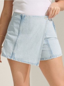 Jeansowe spódnico-spodenki - niebieski