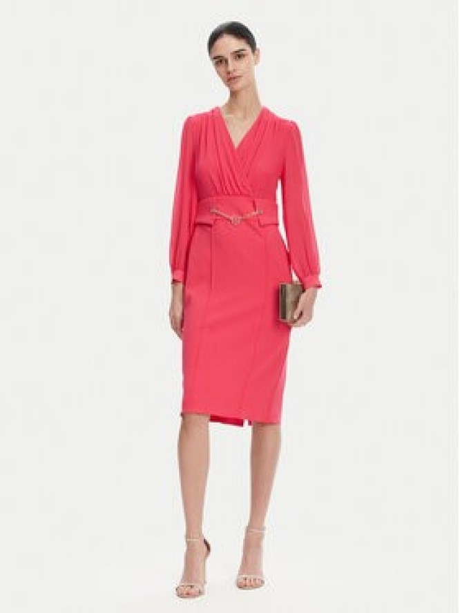 Rinascimento Sukienka koktajlowa CFC0123289003 Różowy Regular Fit