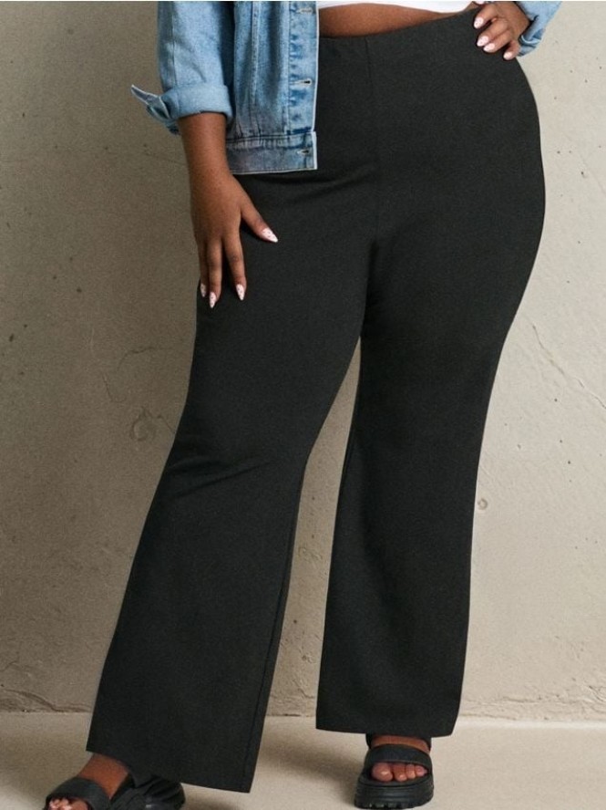 Spodnie dzwony - czarny