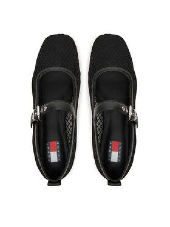 Tommy Jeans Baleriny Tjw Mesh Maryjane Ballerina EN0EN02872 Czarny