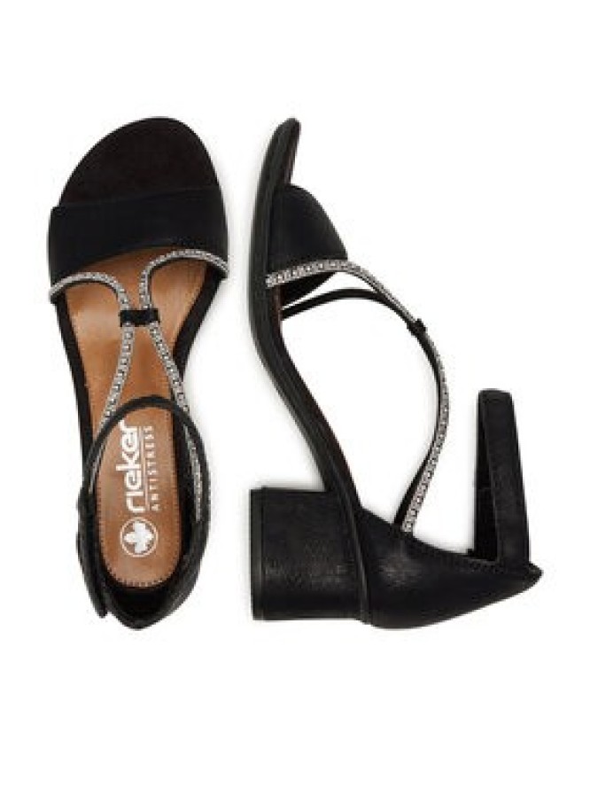 Rieker Sandały 64654-00 Czarny