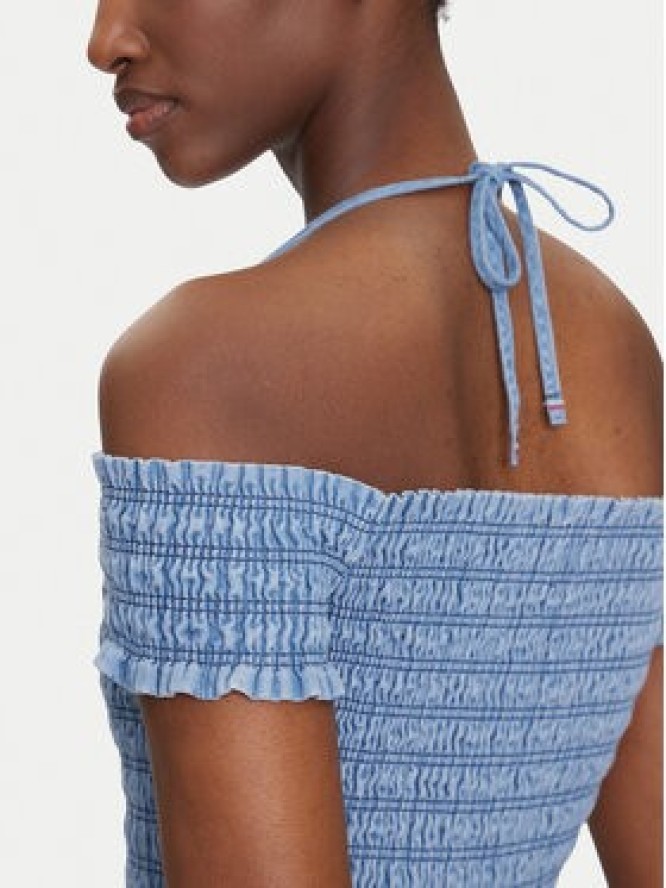 Tommy Jeans Sukienka letnia DW0DW20677 Niebieski Regular Fit