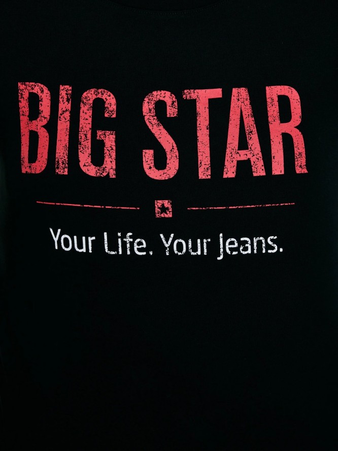 Koszulka damska o klasycznym kroju czarna Brunona 906