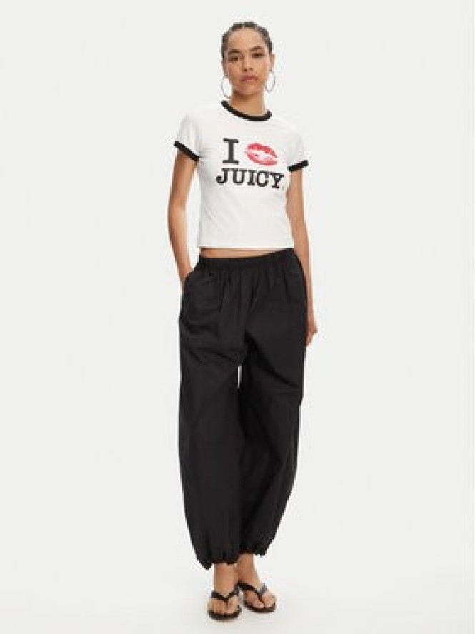Juicy Couture T-Shirt I Kiss JCWCT125318 Biały Slim Fit