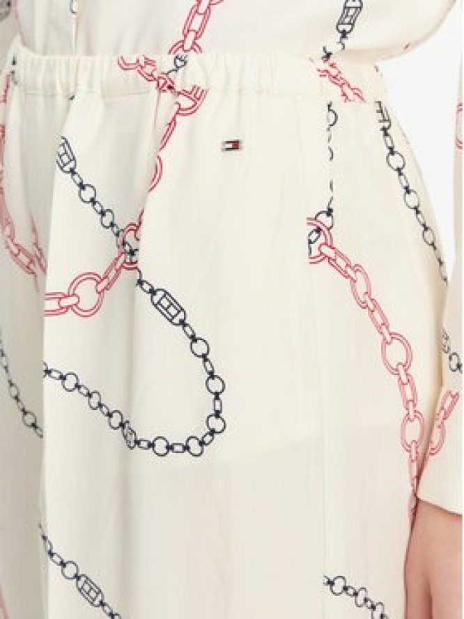 Tommy Hilfiger Spodnie materiałowe Soft Viscose Woven Pants WW0WW44542 Biały Relaxed Fit