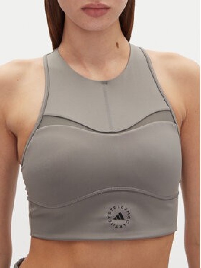 adidas by Stella McCartney Top Training JJ0120 Szary Slim Fit