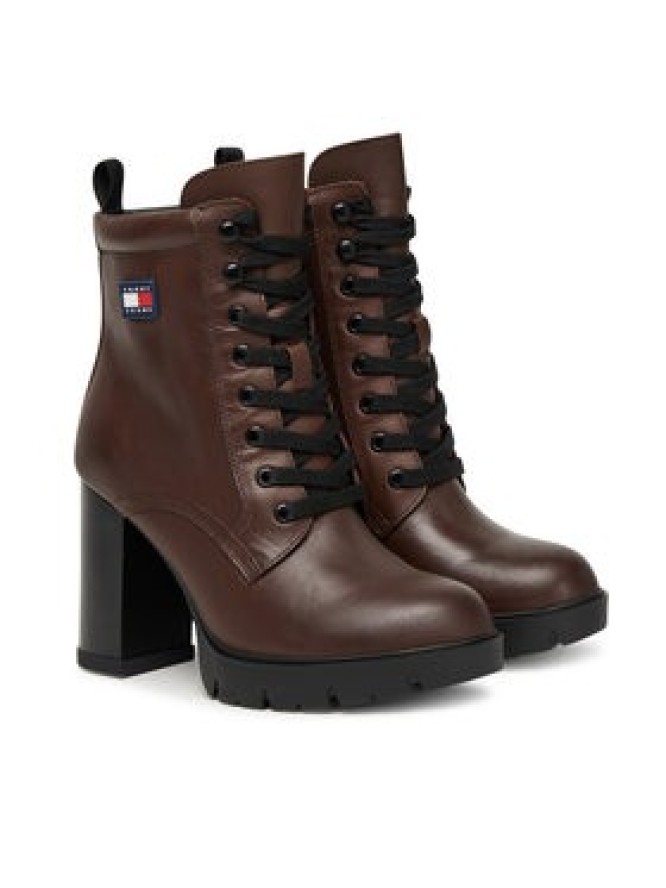 Tommy Jeans Trzewiki Tjw Lace Up EN0EN02832 Brązowy