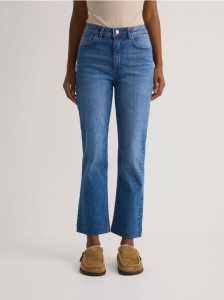 Jeansy mini flare - niebieski