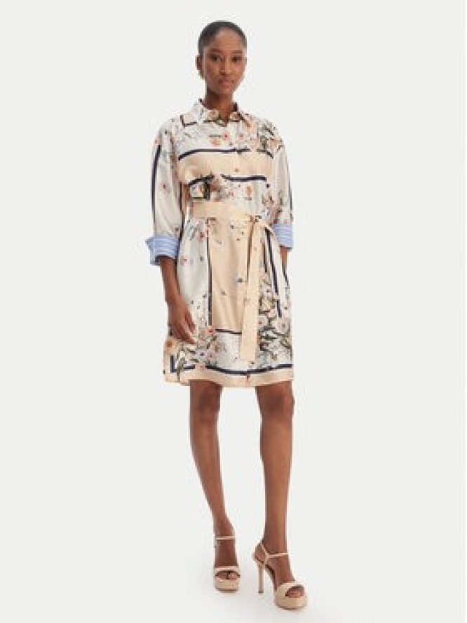 Liu Jo Sukienka koszulowa WA6507 T2555 Beżowy Regular Fit