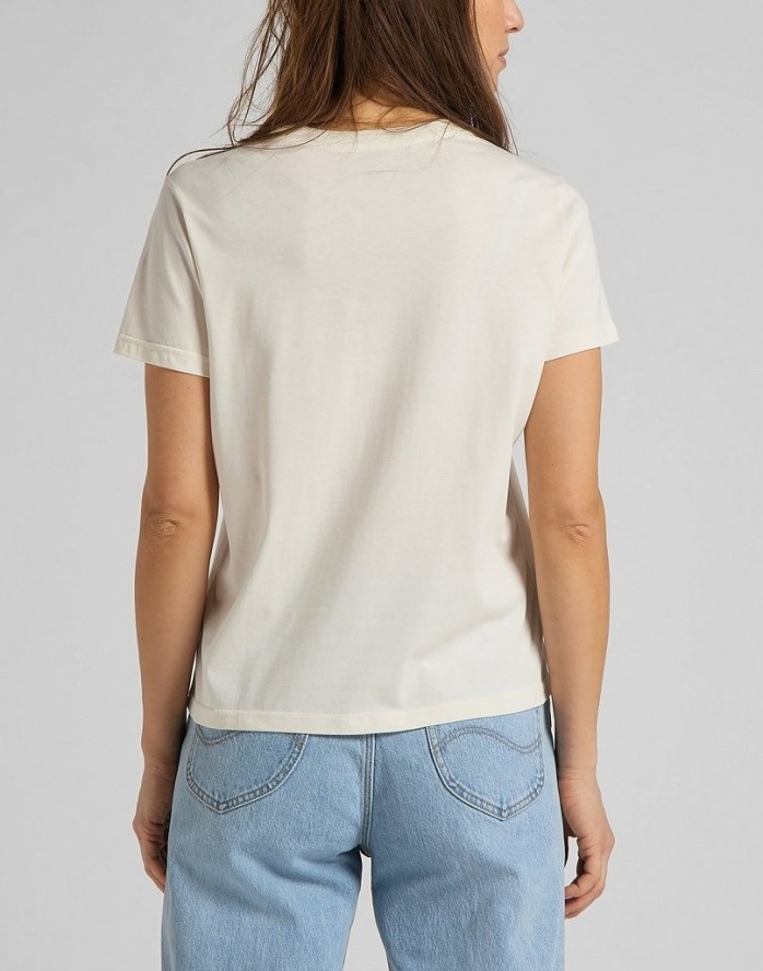 DAMSKI T-SHIRT LEE KANSAS GRAPHIC TEE SHARK TOOTH L44HEPQB 112109876