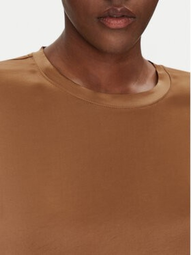 ViCOLO Bluzka TD0013 Brązowy Relaxed Fit