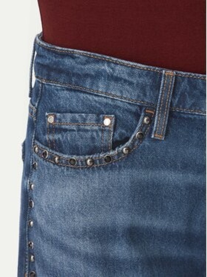 Guess Jeansy W6YA3W D1356 Niebieski Wide Leg