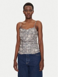 HUGO Top Doffiano 50537142 Beżowy Slim Fit