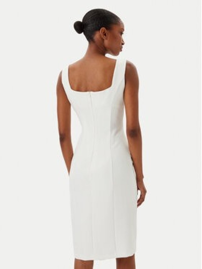 Fracomina Sukienka koktajlowa FR25SD2001W42901 Écru Slim Fit