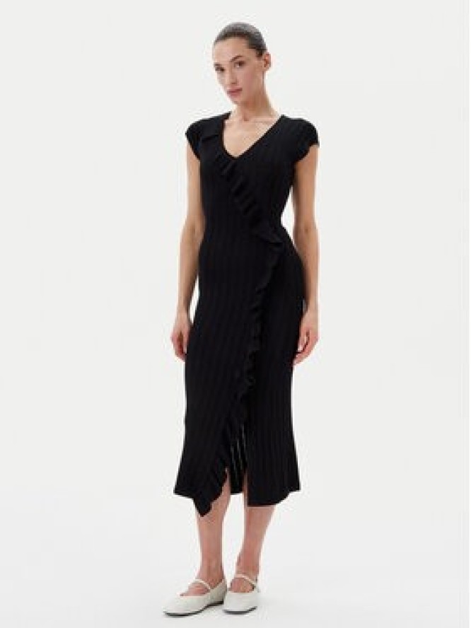 TWINSET Sukienka dzianinowa 251LB3CAA Czarny Slim Fit