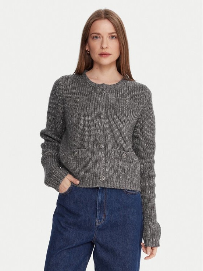 Liu Jo Kardigan MF5235 MA88A Szary Regular Fit