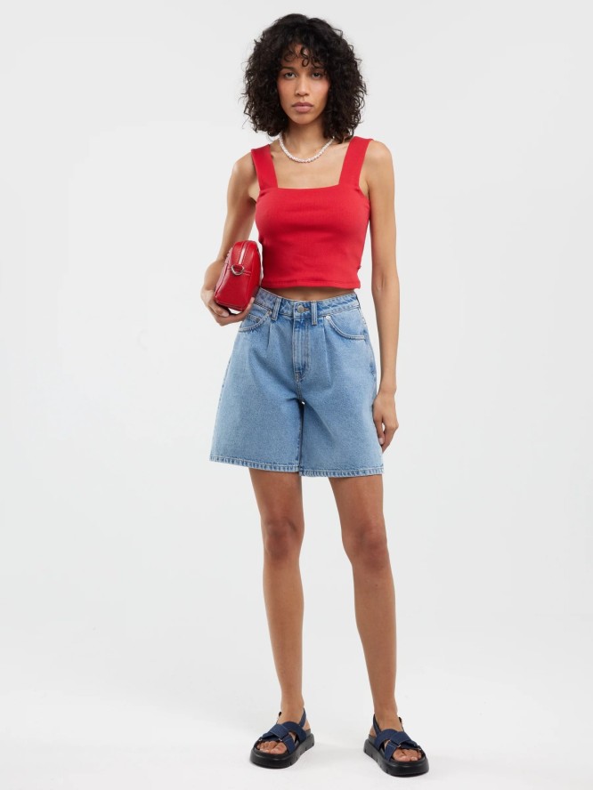 Top damski w prążek czerwony Serecona 603