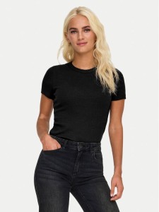 ONLY T-Shirt Val 15339774 Czarny Slim Fit