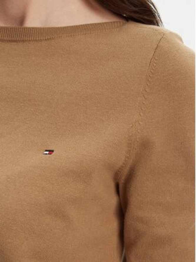 Tommy Hilfiger Sweter WW0WW40099 Brązowy Regular Fit
