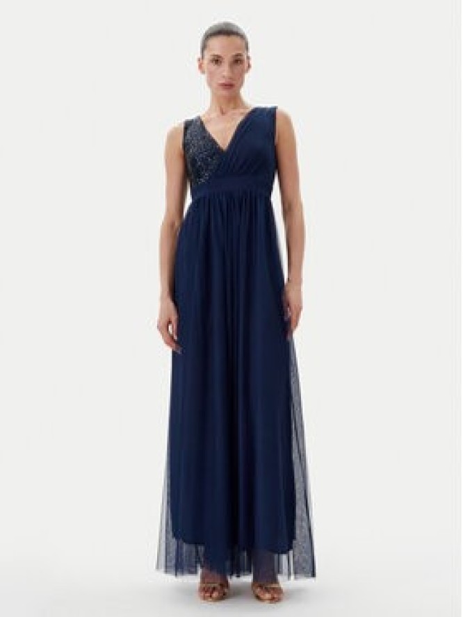 Rinascimento Sukienka wieczorowa CFC0123704003 Granatowy Regular Fit