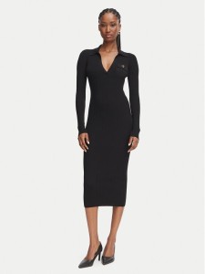 Elisabetta Franchi Sukienka dzianinowa AM-08B-66E2-V380 Czarny Slim Fit