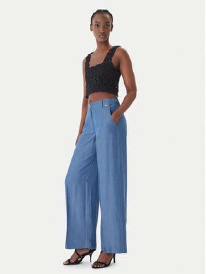 Fracomina Spodnie palazzo FS26SV3005D46901 Niebieski Wide Leg