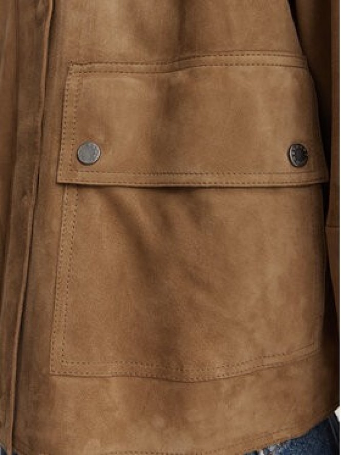 Weekend Max Mara Kurtka skórzana Abito 2625446061 Brązowy Regular Fit