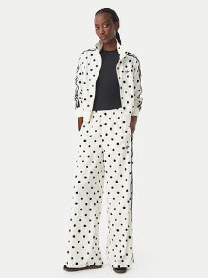 adidas Spodnie dresowe Satin Polka Dots Wide Leg Pant KV1168 Kremowy Relaxed Fit