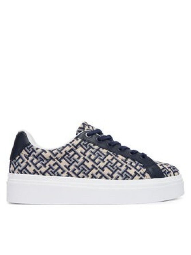Tommy Hilfiger Sneakersy Chic Platform Monogram FW0FW09398 Beżowy