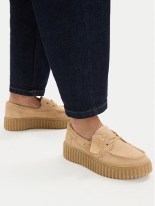 Clarks Półbuty Torhill Boat 26186301 Beżowy